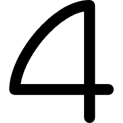 Number Four Icon from Flex Remix Set