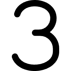 Number Three Icon from Flex Remix Set