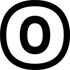 Number Zero Circle Icon from Flex Remix Set