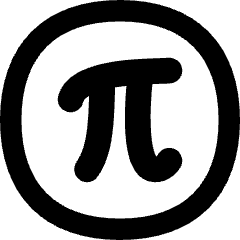 Pi Symbol Circle Icon from Flex Remix Set