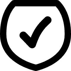 Shield Check Icon from Flex Remix Set