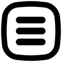 Hamburger Menu Square Icon from Flex Remix Set