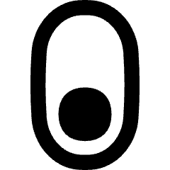 Vertical Toggle Button Single Bottom Icon from Flex Remix Set