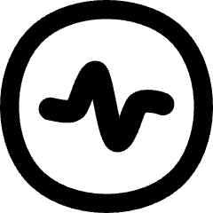 Wave Signal Circle Icon from Flex Remix Set