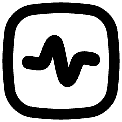 Wave Signal Square Icon from Flex Remix Set