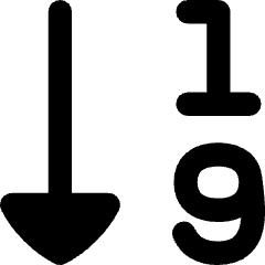 Ascending Number Order Icon from Flex Remix Set