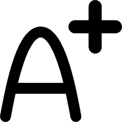 Bigger Text Plus Size Icon from Flex Remix Set