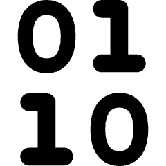 Binary Code Icon from Flex Remix Set