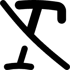 Italic Off Icon from Flex Remix Set