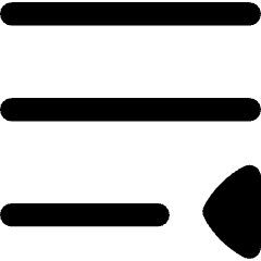 Paragraph Indent Last Line Icon from Flex Remix Set