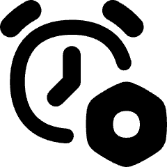 Alarm Clock Setting Bolt Nut Icon from Flex Remix Set