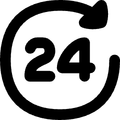 Clock 24 Hours Icon from Flex Remix Set