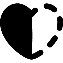 Half Heart Icon from Flex Remix Set