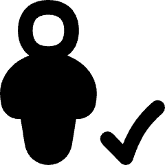 User Full Body Check Validate Icon from Flex Remix Set
