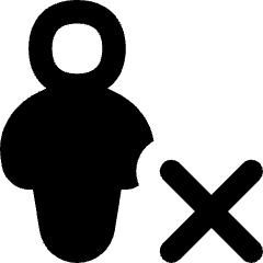 User Full Body Delete Cross Icon from Flex Remix Set