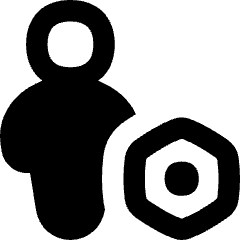 User Full Body Setting Bolt Nut Icon from Flex Remix Set