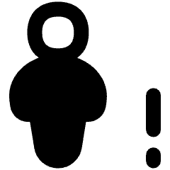 User Full Body Warning Icon from Flex Remix Set