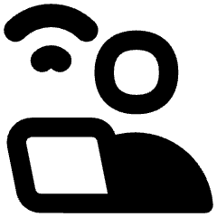 User Work Laptop Wifi Icon from Flex Remix Set