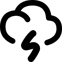 Lightning Cloud Icon from Flex Remix Set