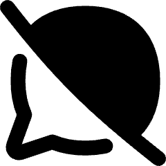 Chat Bubble Disable Oval Icon from Flex Remix Set