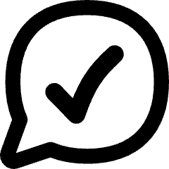 Chat Bubble Oval Check Icon from Flex Remix Set