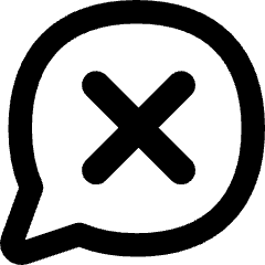 Chat Bubble Oval Delete Icon from Flex Remix Set