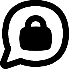 Chat Bubble Oval Lock Icon from Flex Remix Set