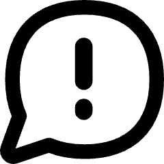Chat Bubble Oval Warning Icon from Flex Remix Set