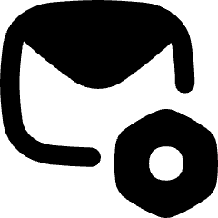 Mail Setting Bolt Nut Icon from Flex Remix Set