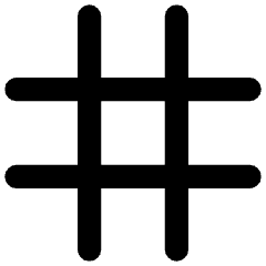 Sign Hashtag Straight Icon from Flex Remix Set