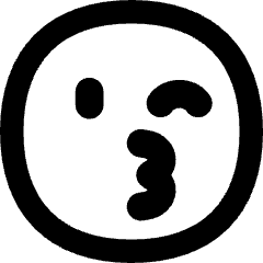 Smiley Kiss And Wink Icon from Flex Remix Set