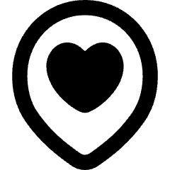Location Heart Pin Icon from Flex Remix Set
