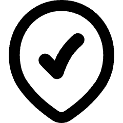 Location Pin Option Check Icon from Flex Remix Set