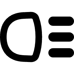 Headlights High Beam Icon from Flex Remix Set