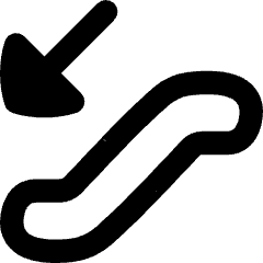Escalator Down Icon from Flex Remix Set