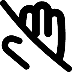 No Touch Sign Icon from Flex Remix Set