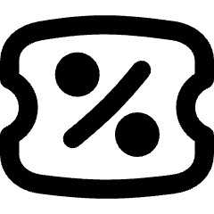 Discount Percent Coupon Icon from Flex Remix Set