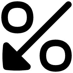 Discount Percent Decrease Icon from Flex Remix Set