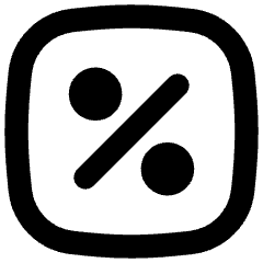 Discount Percent Square Icon from Flex Remix Set