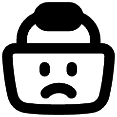 Shopping Basket Emoji Sad Icon from Flex Remix Set