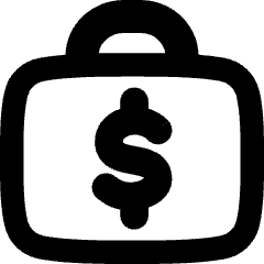 Briefcase Dollar Icon from Flex Remix Set