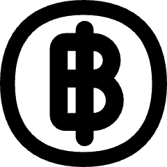 Baht Circle Icon from Flex Remix Set