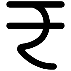 Rupee Icon from Flex Remix Set