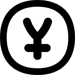 Yuan Yen Circle Icon from Flex Remix Set