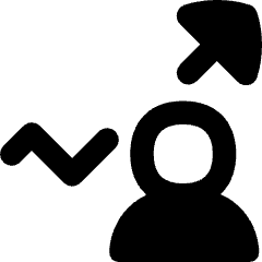 Graph Arrow User Increase Icon from Flex Remix Set