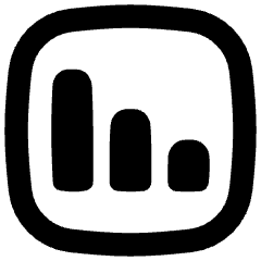 Graph Bar Decrease Square Icon from Flex Remix Set