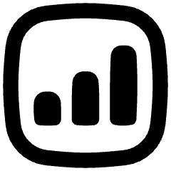 Graph Bar Increase Square Icon from Flex Remix Set