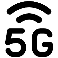 Cellular Network 5g Icon from Flex Remix Set