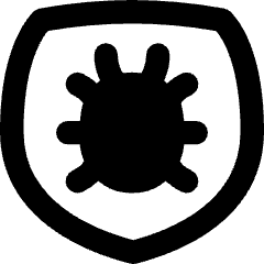 Bug Antivirus Shield Icon from Flex Remix Set