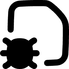 Bug Virus Document Icon from Flex Remix Set